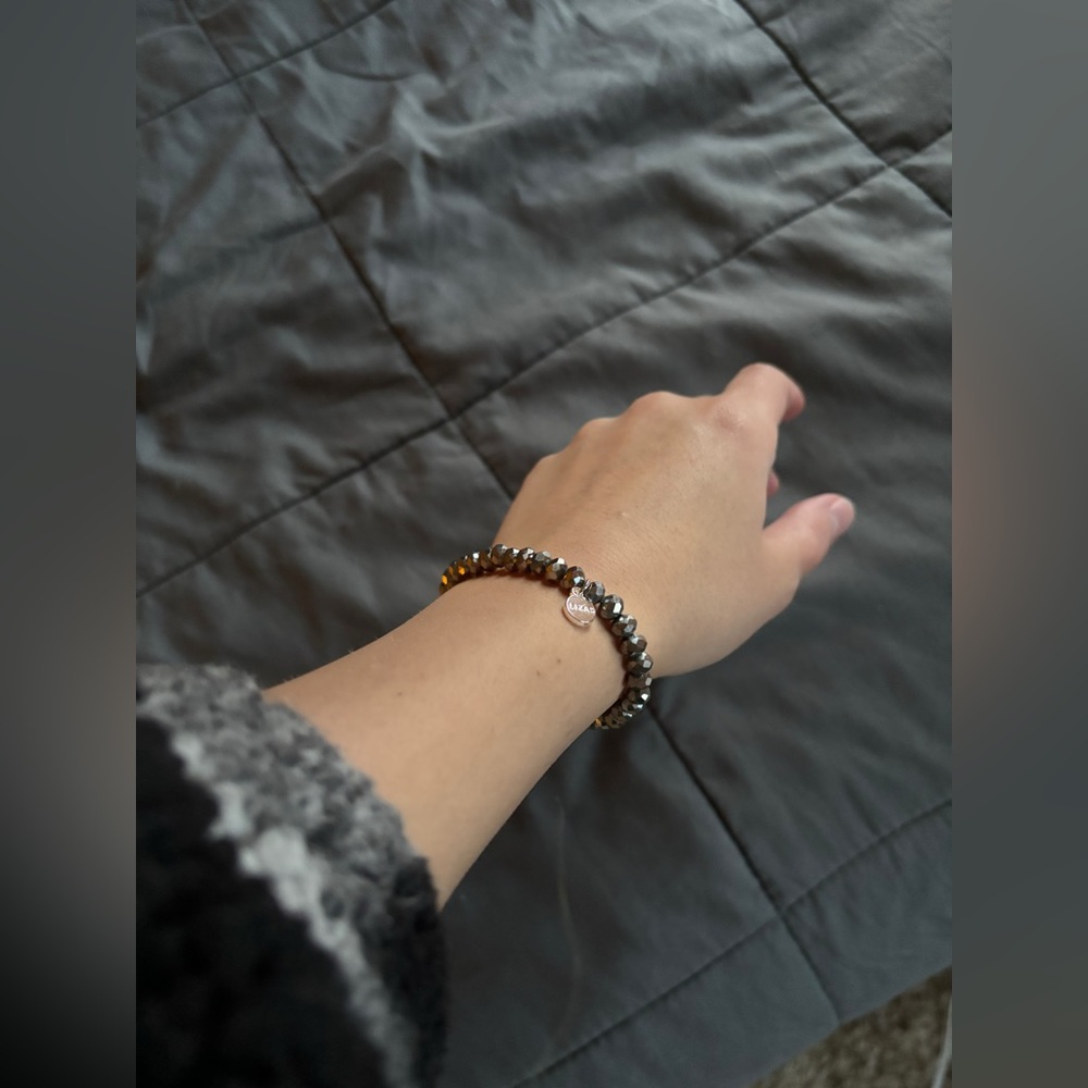 Black bead bracelet